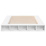 Bed Frame without Mattress White 150x200 cm