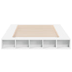 Bed Frame without Mattress White 150x200 cm