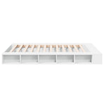 Bed Frame without Mattress White 150x200 cm