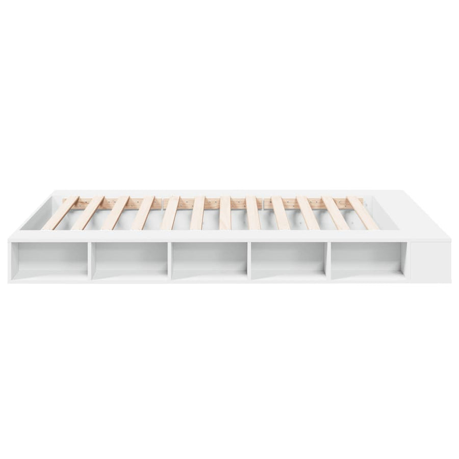 Bed Frame without Mattress White 150x200 cm