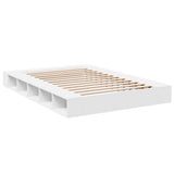 Bed Frame without Mattress White 150x200 cm - Rear View