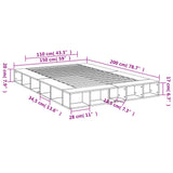 Bed Frame without Mattress White 150x200 cm - Extra Image