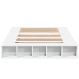 Bed Frame without Mattress White 135x190 cm - Top-Down View
