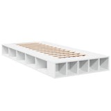 Bed Frame without Mattress White 90x190 cm - Side View