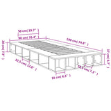 Bed Frame without Mattress White 90x190 cm
