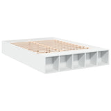 Bed Frame without Mattress White 150x200 cm - Side View