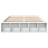 Bed Frame without Mattress White 150x200 cm - Top-Down View