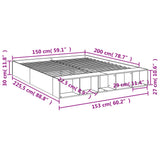 Bed Frame without Mattress White 150x200 cm - Extra Image