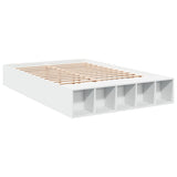 Bed Frame without Mattress White 135x190 cm
