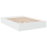 Bed Frame without Mattress White 135x190 cm - Rear View