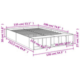 Bed Frame without Mattress White 135x190 cm - Extra Image