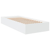 Bed Frame without Mattress White 90x190 cm - Rear View