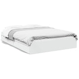 Bed Frame with Drawers without Mattress White 150x200 cm