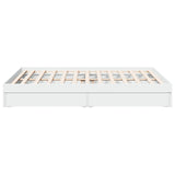 Bed Frame with Drawers without Mattress White 150x200 cm - 45-Degree Angle