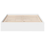 Bed Frame with Drawers without Mattress White 135x190 cm