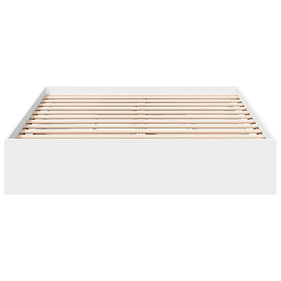 Bed Frame with Drawers without Mattress White 135x190 cm