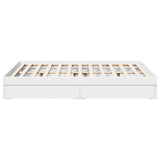 Bed Frame with Drawers without Mattress White 135x190 cm - 45-Degree Angle