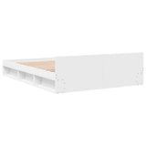 Bed Frame with Drawers without Mattress White 150x200 cm