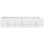 Daybed with Drawers without Mattress White 90x190 cm