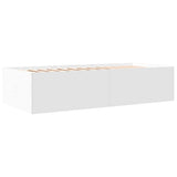 Daybed with Drawers without Mattress White 90x190 cm