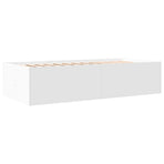 Daybed with Drawers without Mattress White 90x190 cm