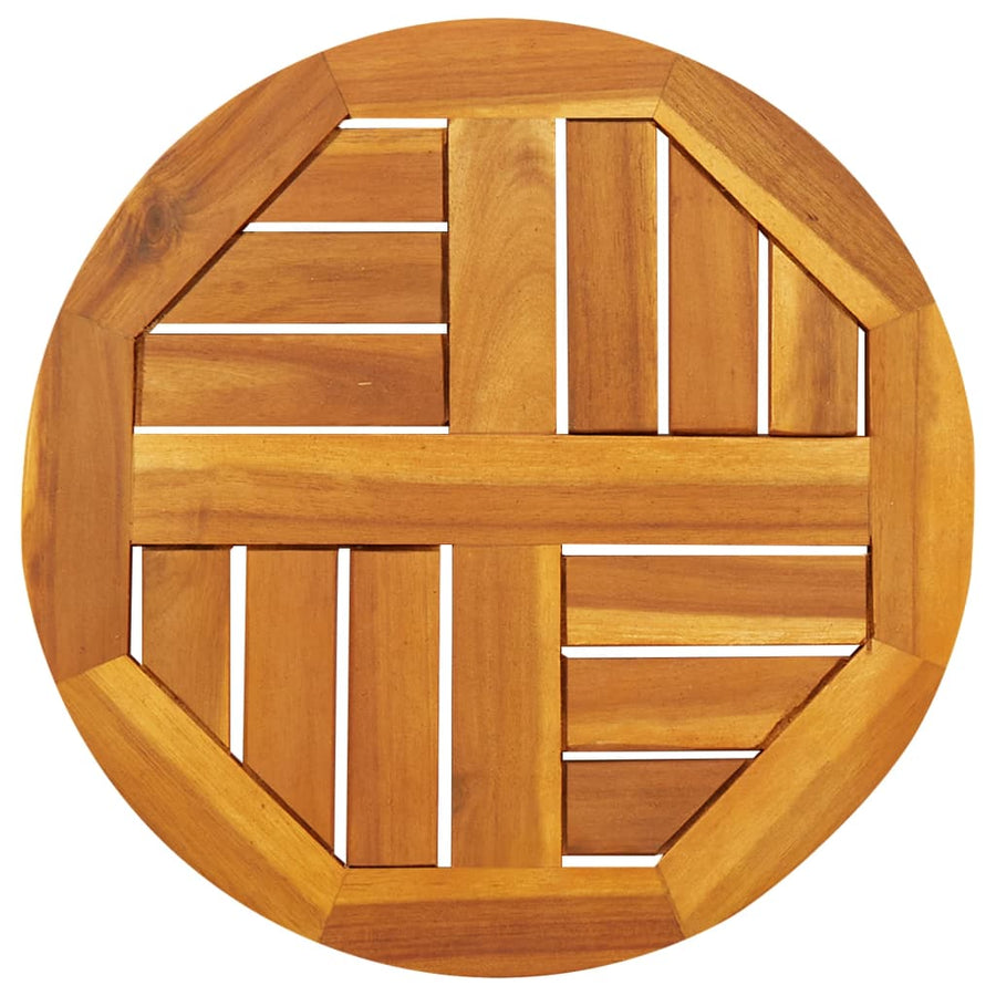Table Top ?0x2 cm Round Solid Wood Acacia