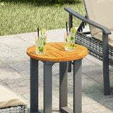 Table Top Ø40x2 cm Round Solid Wood Acacia - Front View