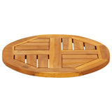 Table Top Ø40x2 cm Round Solid Wood Acacia - Side View