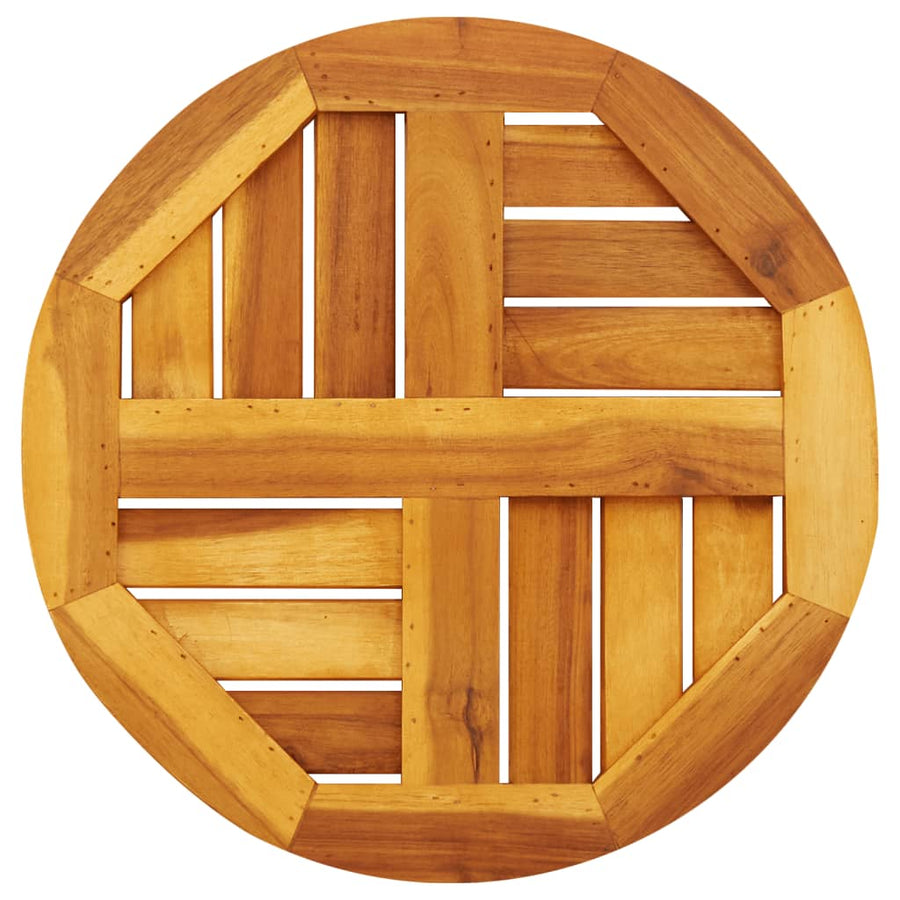 Table Top ?0x2 cm Round Solid Wood Acacia
