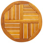 Table Top ?0x2 cm Round Solid Wood Acacia