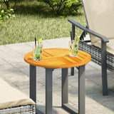 Table Top Ø50x2 cm Round Solid Wood Acacia - Front View