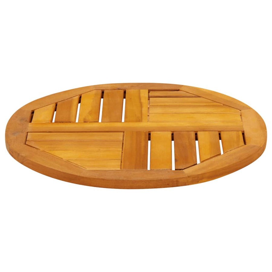 Table Top ?0x2 cm Round Solid Wood Acacia