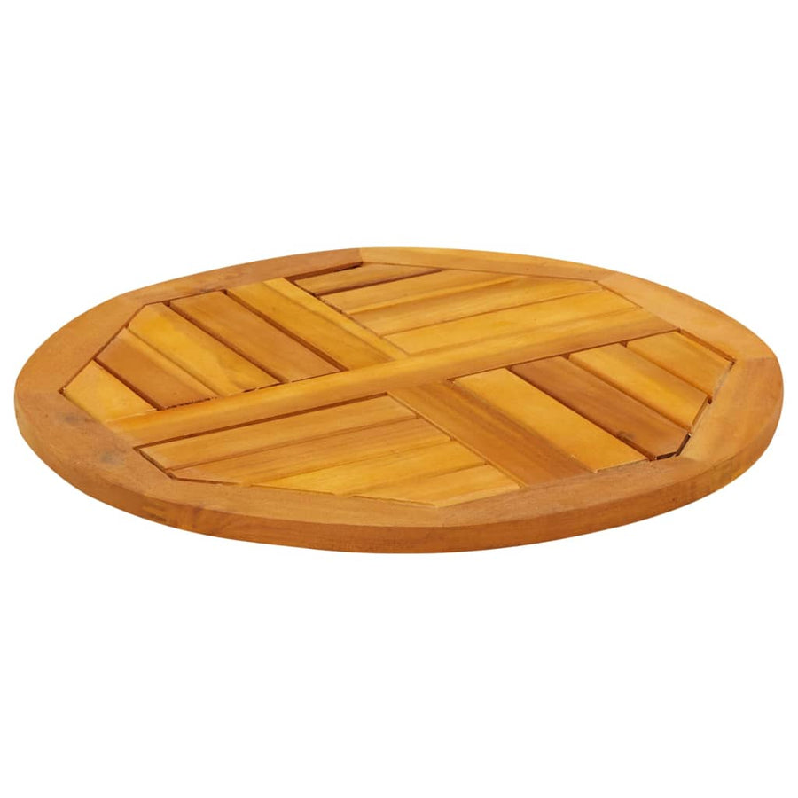 Table Top ?0x2 cm Round Solid Wood Acacia