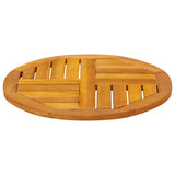 Table Top Ø50x2 cm Round Solid Wood Acacia - 45-Degree Angle