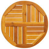 Table Top Ø50x2 cm Round Solid Wood Acacia - Rear View