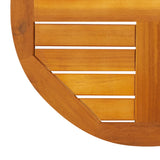 Table Top Ø50x2 cm Round Solid Wood Acacia - Close-Up Angle