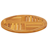 Table Top Ø60x2 cm Round Solid Wood Acacia - Side View