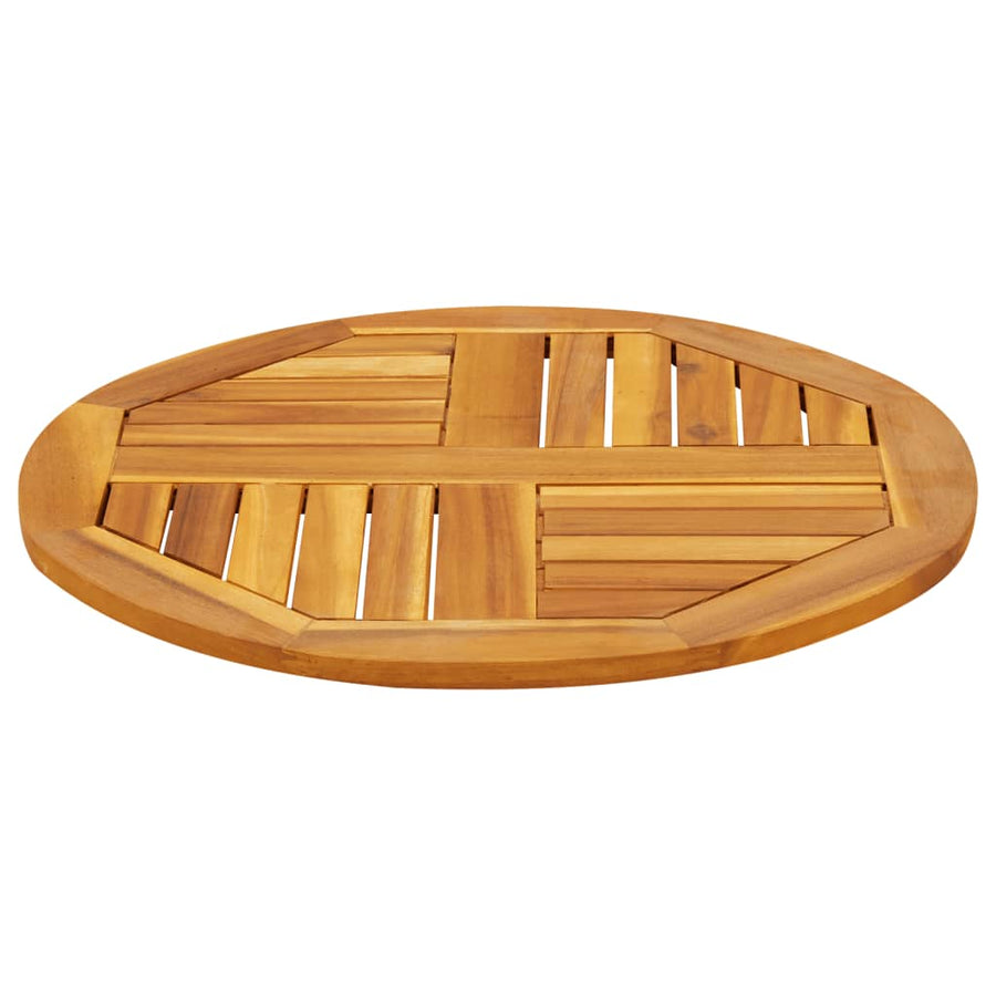 Table Top ?0x2 cm Round Solid Wood Acacia