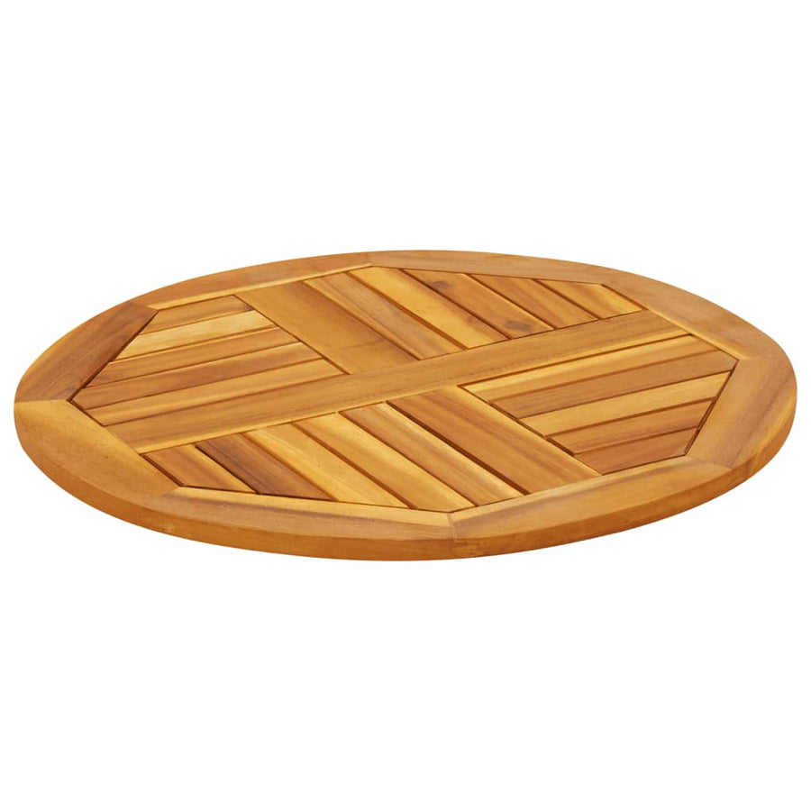 Table Top ?0x2 cm Round Solid Wood Acacia