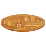 Table Top Ø60x2 cm Round Solid Wood Acacia - 45-Degree Angle