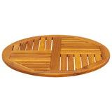 Table Top Ø70x2 cm Round Solid Wood Acacia - Side View