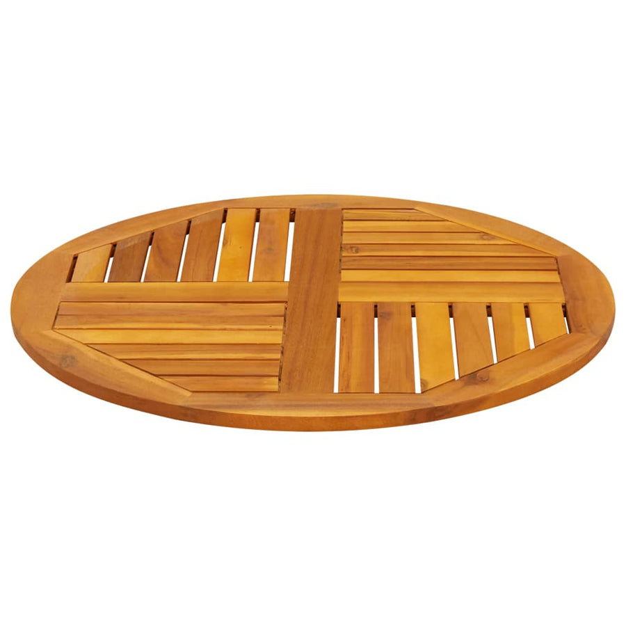 Table Top ?0x2 cm Round Solid Wood Acacia