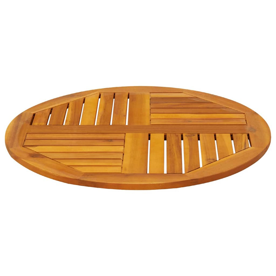Table Top ?0x2 cm Round Solid Wood Acacia