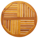 Table Top Ø70x2 cm Round Solid Wood Acacia - Rear View