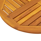 Table Top Ø70x2 cm Round Solid Wood Acacia - Close-Up Angle