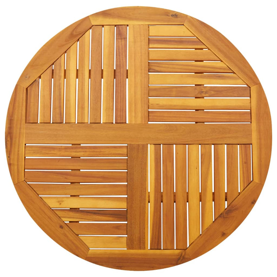 Table Top Ø90x2.2 cm Round Solid Wood Acacia