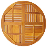 Table Top Ø90x2.2 cm Round Solid Wood Acacia - Rear View