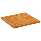 Table Top 40x40x2 cm Square Solid Wood Acacia - Top-Down View