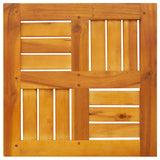 Table Top 40x40x2 cm Square Solid Wood Acacia - Rear View