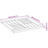 Table Top 40x40x2 cm Square Solid Wood Acacia - Low Angle